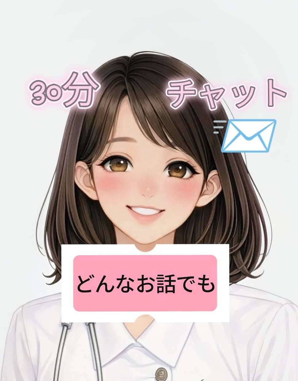 看護師歴14年❀即レスチャットで30分お話できます 雑談❀恋愛相談❀誰かになりきり❀少し甘えたい❀回数制限なし イメージ1