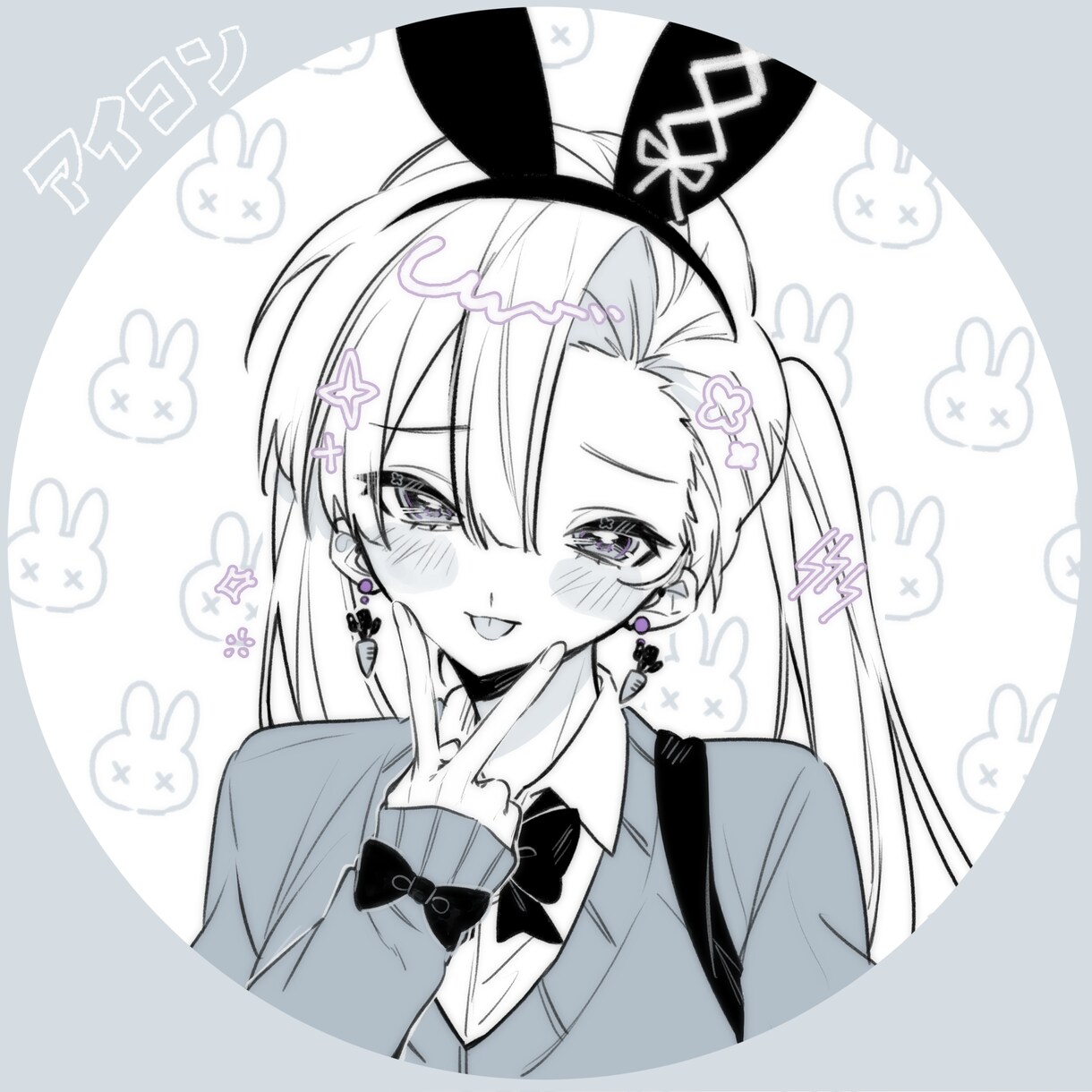 らくがき風アイコンイラスト制作します 鉛筆風ブラシとブルーグレーの着彩でイラスト制作します！ イメージ4