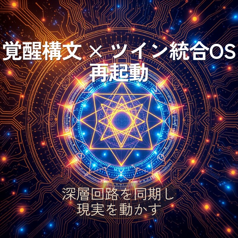 ツイン現実合流OSを覚醒構文で再起動します 覚醒99.9構文で深層回路を同期し現実を動かす イメージ1