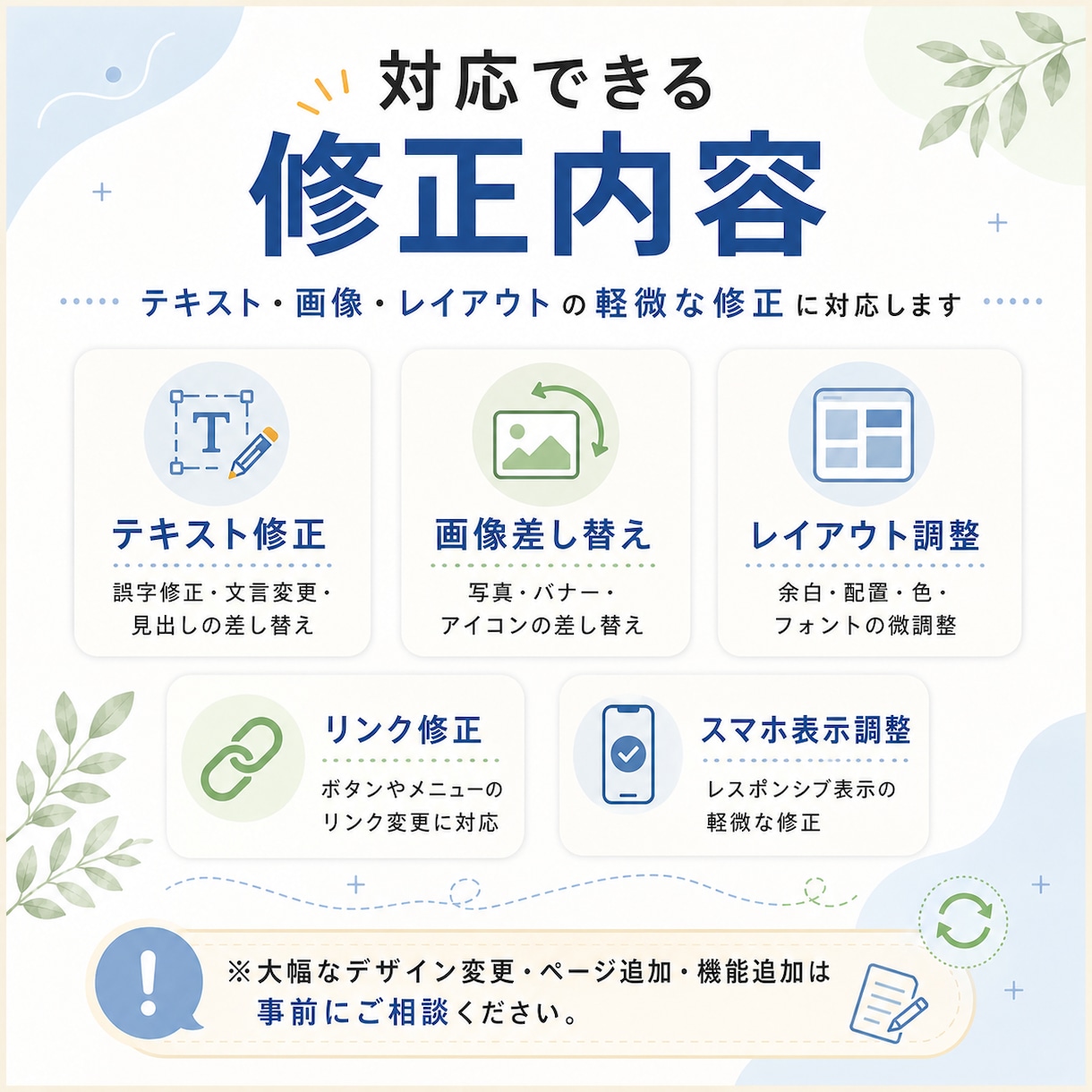 ホームページの修正します Webページの掲載内容の修正をします イメージ4