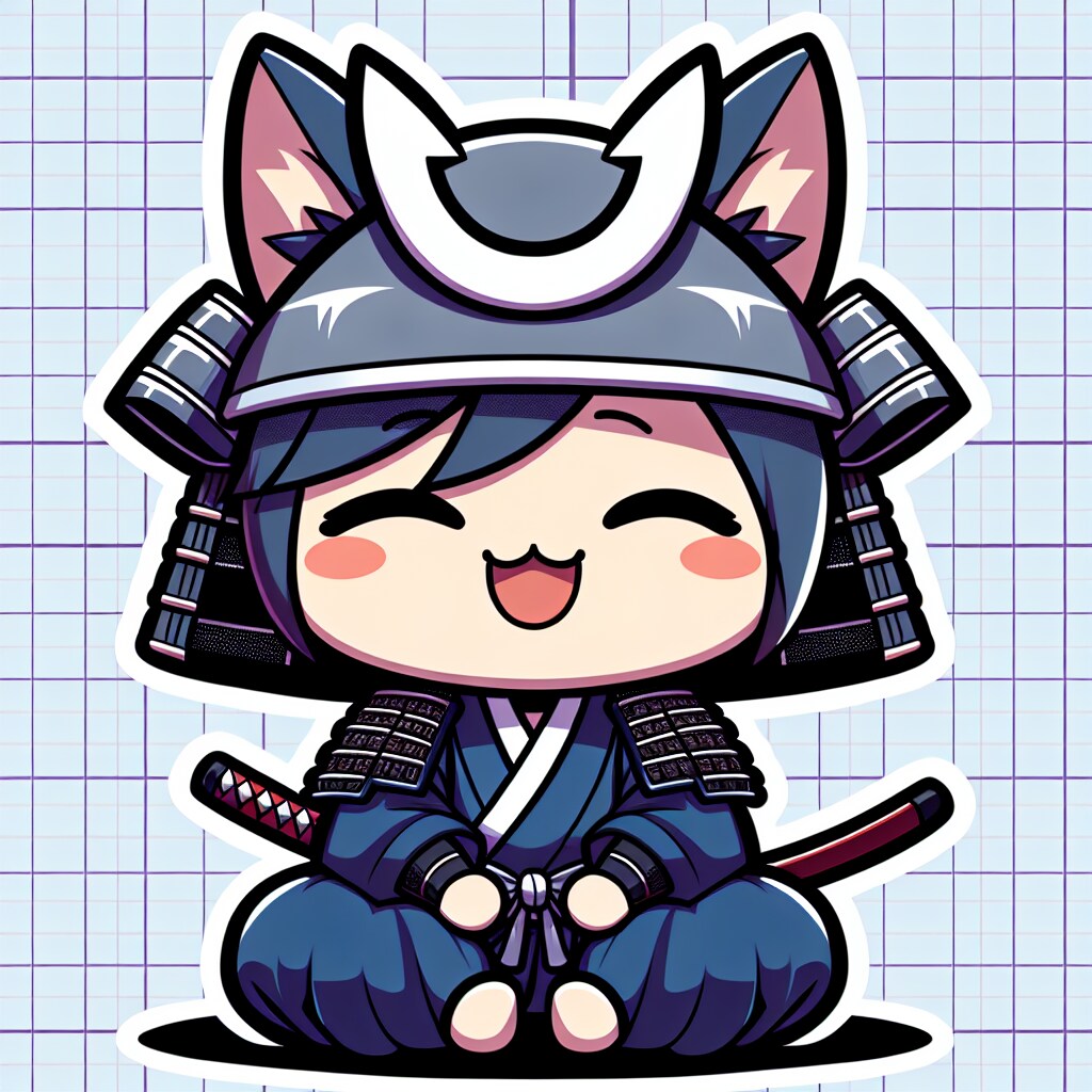 可愛いアイコンを作っています サムライ猫のアイコンです！お好きな用途にお使いください！！ イメージ2