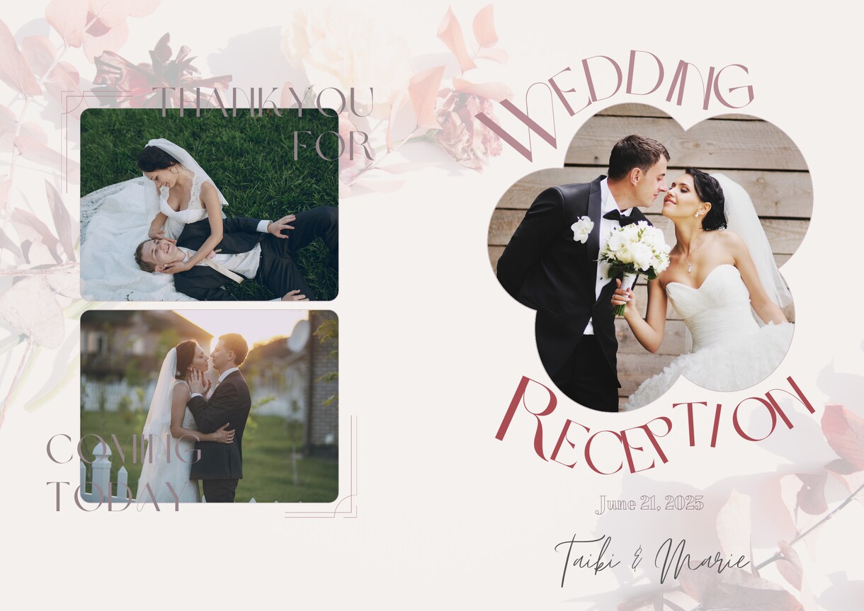 即納◎華やかなプロフィールブックを作成します 結婚式のテーマに合わせて１２パターンより選択可能♪ イメージ2
