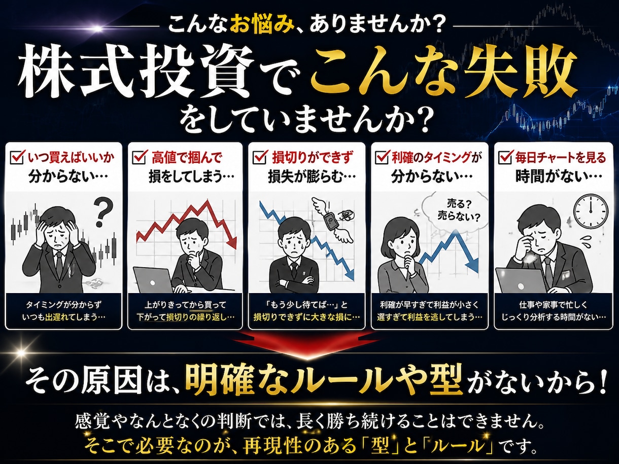 1日15分で勝てる 株式投資最強の手法教えます 感情で売買するのはもう終わり｜1日15分で判断できる「型」を イメージ2