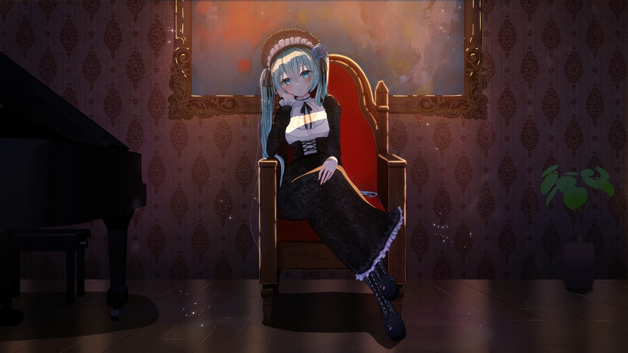 ダークで不穏な美しいイラストを制作します 仄暗い雰囲気の歌ってみた・MV・配信・サムネイルなどに イメージ6