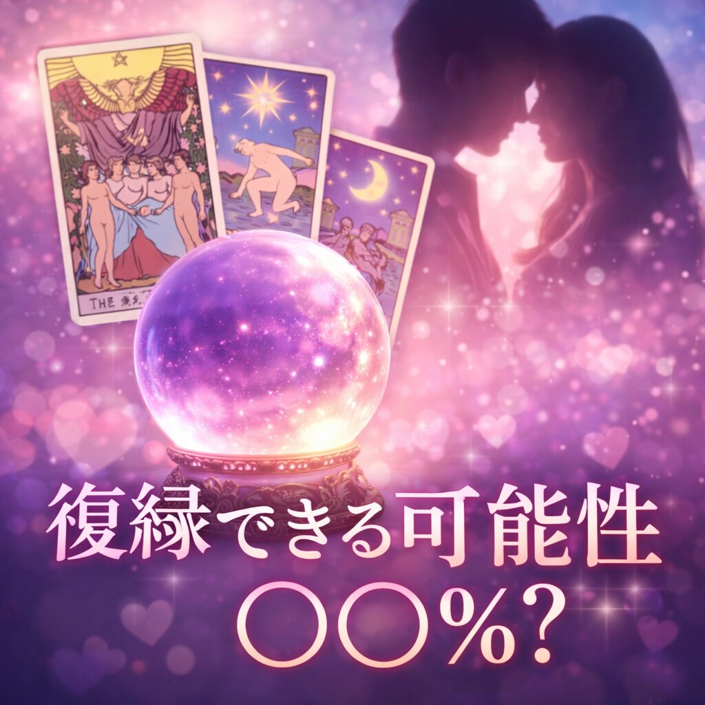 復縁できる可能性をタロットで％鑑定ます 復縁できる未来があるのか占います イメージ1