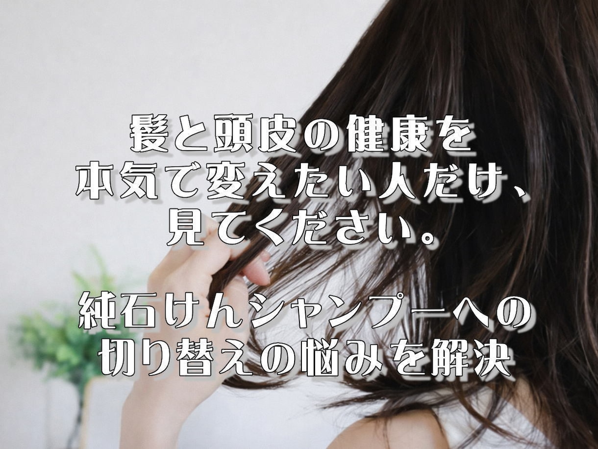 石けんシャンプーへの切り替えの悩み相談を受けます 合成シャンプー卒業まで美容師がフォローします イメージ6