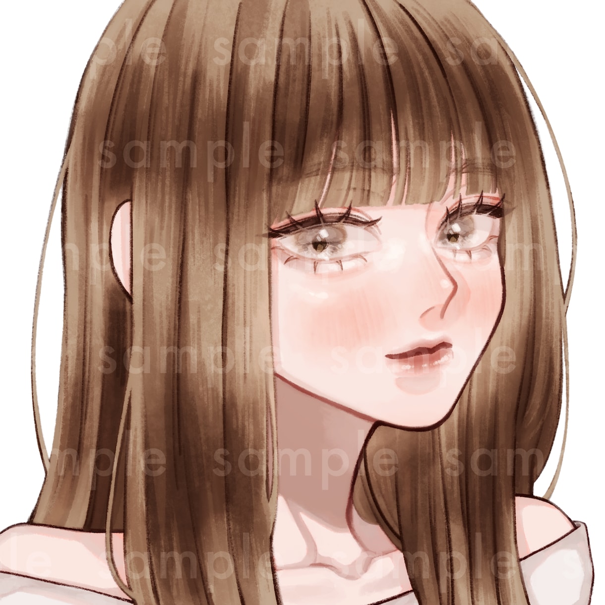 女の子のアイコンイラスト制作いたします SNSアイコンなど、お気軽にご相談ください! イメージ3