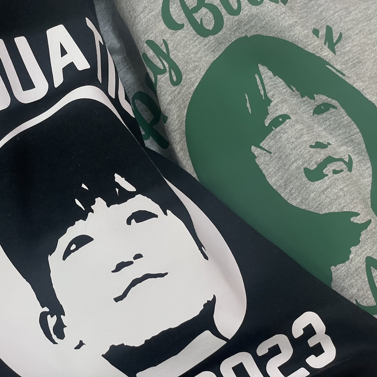 BOSS風、名入れ可能な似顔絵TシャツB作ります 送って頂いた写真のシルエット加工と名入れプリント！発送まで！ イメージ7