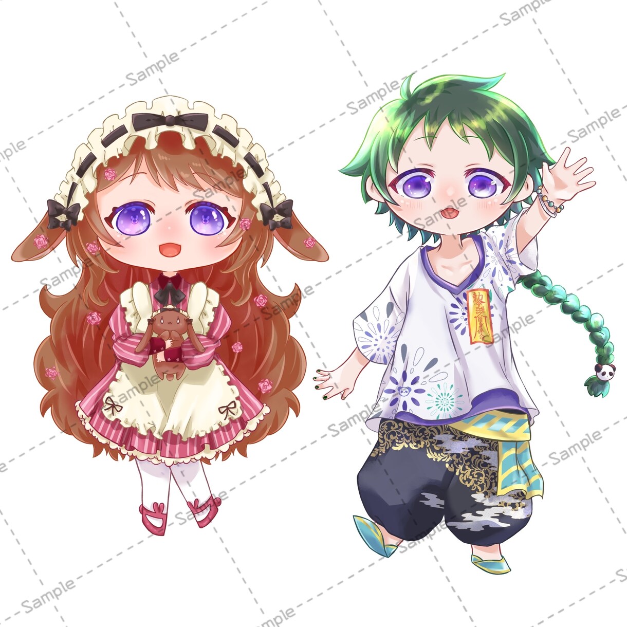 イラスト作成いたします 立ち絵・1枚絵・ファンアート・マスコット・素材 イメージ2