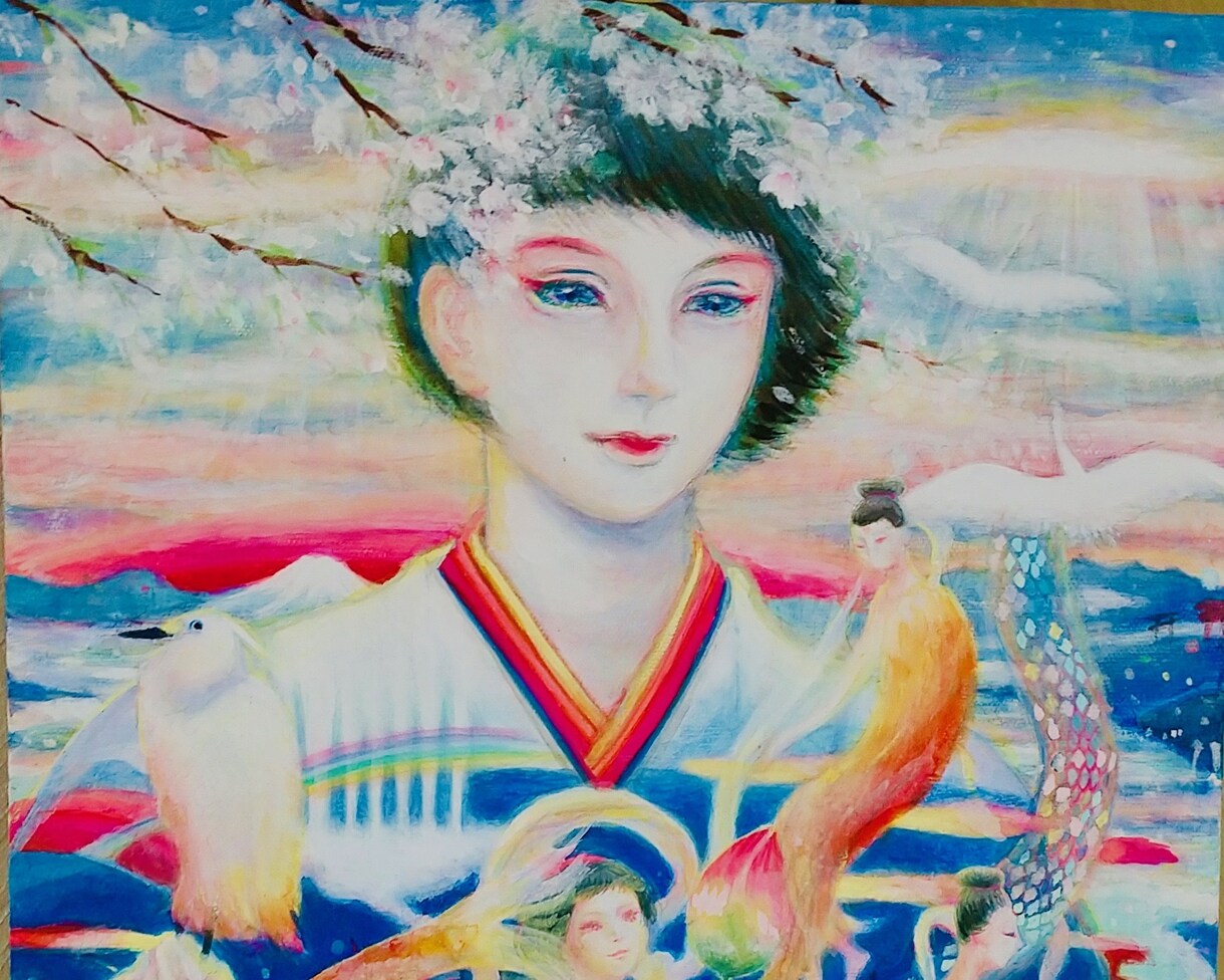 チャネリング似顔絵 魂にコミットした似顔絵描きます 波動上昇サポート似顔絵*色紙orキャンバスで飾れる水彩画 イメージ9