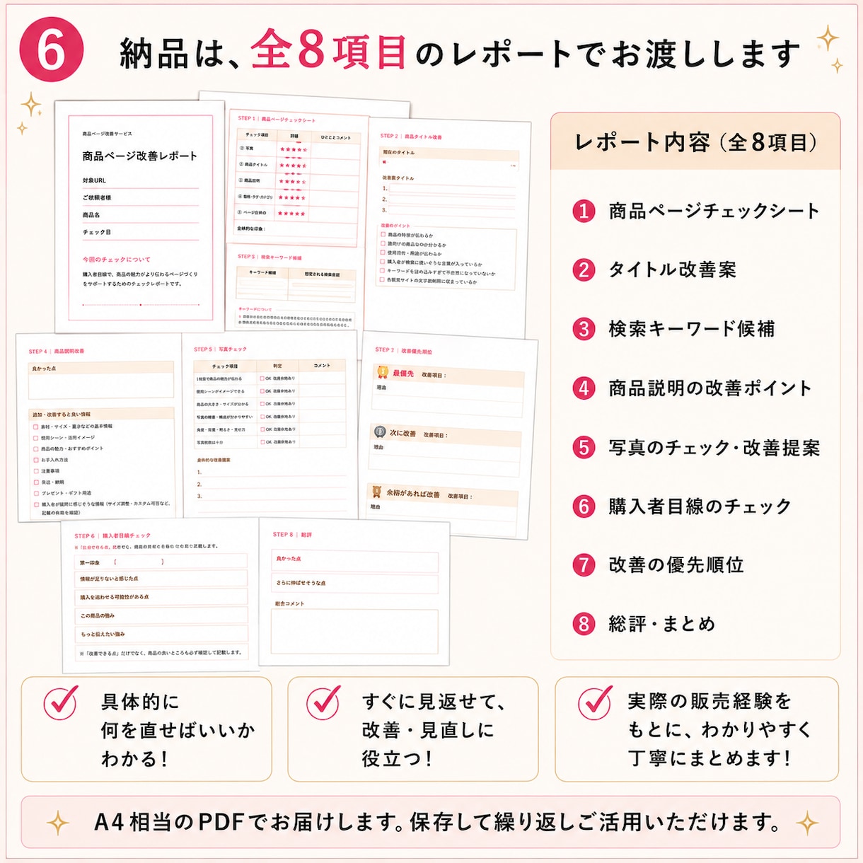 ハンドメイド商品ページ　相談＆改善します 取引評価1,000件以上｜販売経験からチェック イメージ5