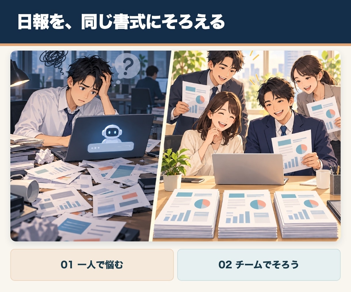 営業の日報をAIで楽に書ける仕組みを作ります 話すだけ・メモだけで、決まった書式の日報に イメージ2