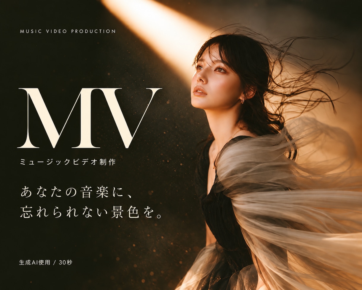 世界観で魅せるAIショートMVを制作します 楽曲の空気やストーリーを印象に残る映像へ イメージ1