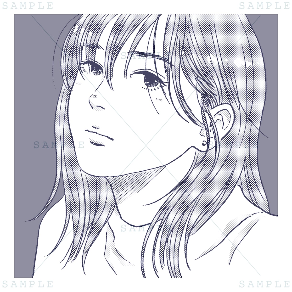 シンプル×繊細な人物イラストを描きます SNSアイコン・プレゼント用等お気軽にご相談ください＾＾ イメージ6