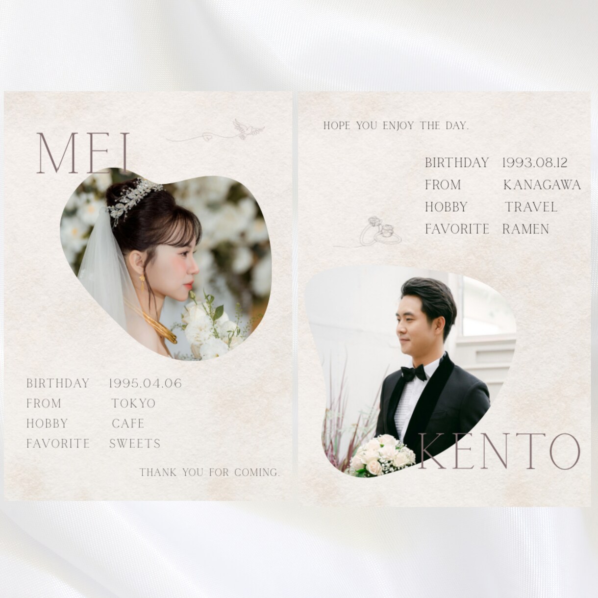 結婚式用上品ナチュラルプロフィールブック制作します ゲストに“センスいいね”と言われる一冊に イメージ4