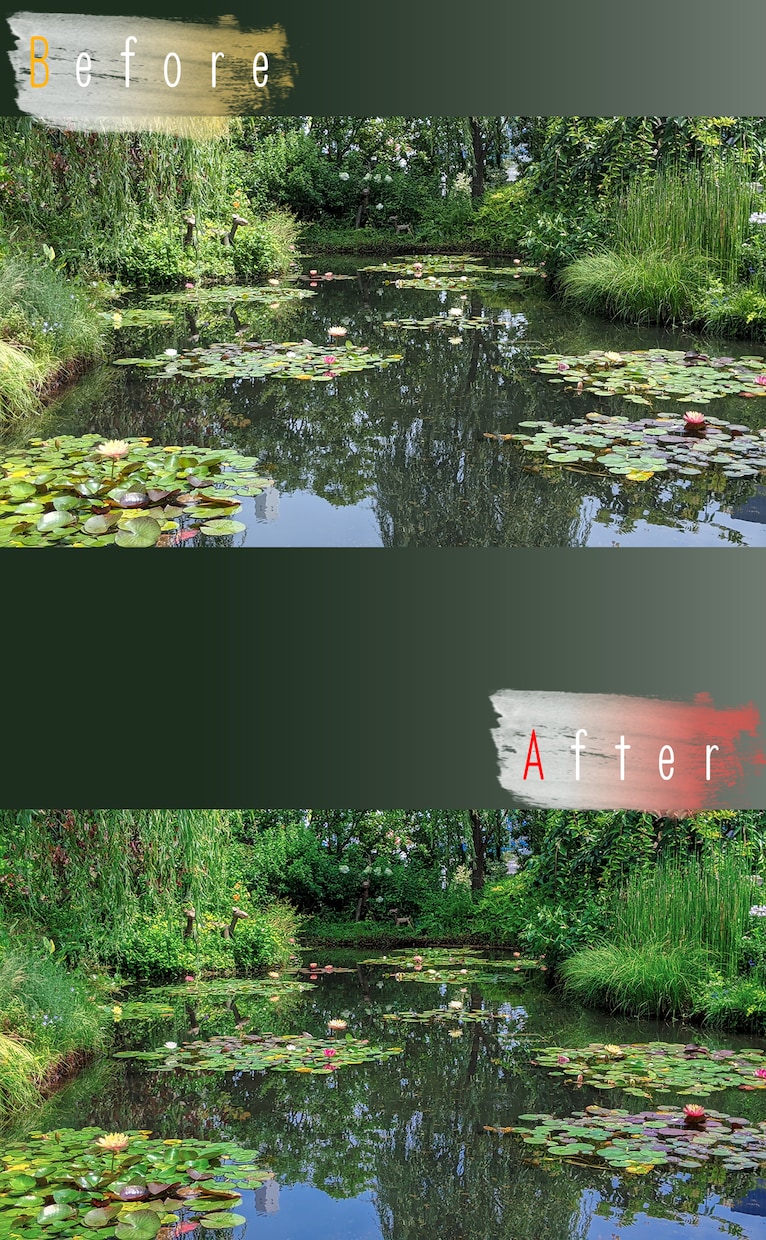 構図はいいのに色合いが微妙な写真の補正をします 現役デザイナーがプロ向けソフトで写真に合った補正をします イメージ3