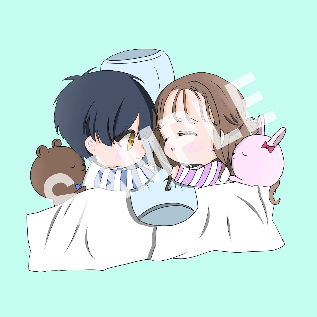 小物・動物追加で世界に一つのイラスト作成します 全身値段♪グッズ・サムネに…色々な用途で使えるSDイラスト！ イメージ3