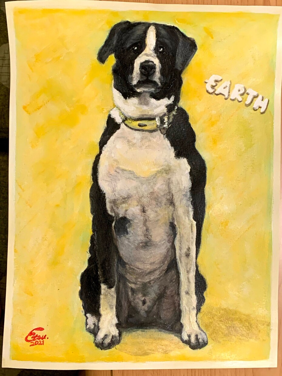 写真から愛犬の似顔絵を描きます 大切な家族の一枚を形に虹の橋を渡った子の思い出にいかが？ イメージ7