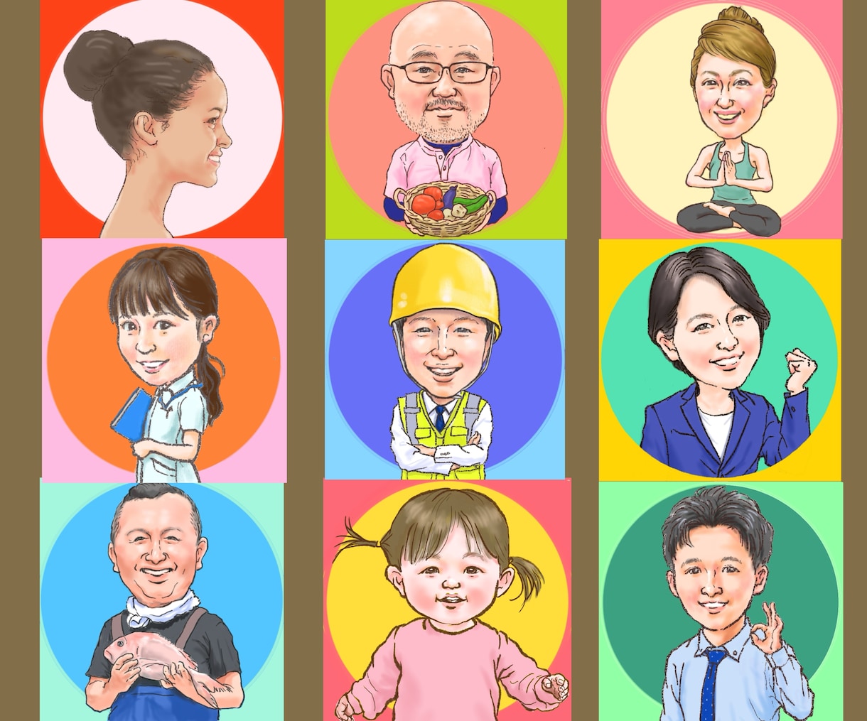名刺、SNSアイコンにピッタリの似顔絵お描きします 無表情な写真からもそっくりで笑顔の似顔絵をお描きします！ イメージ1