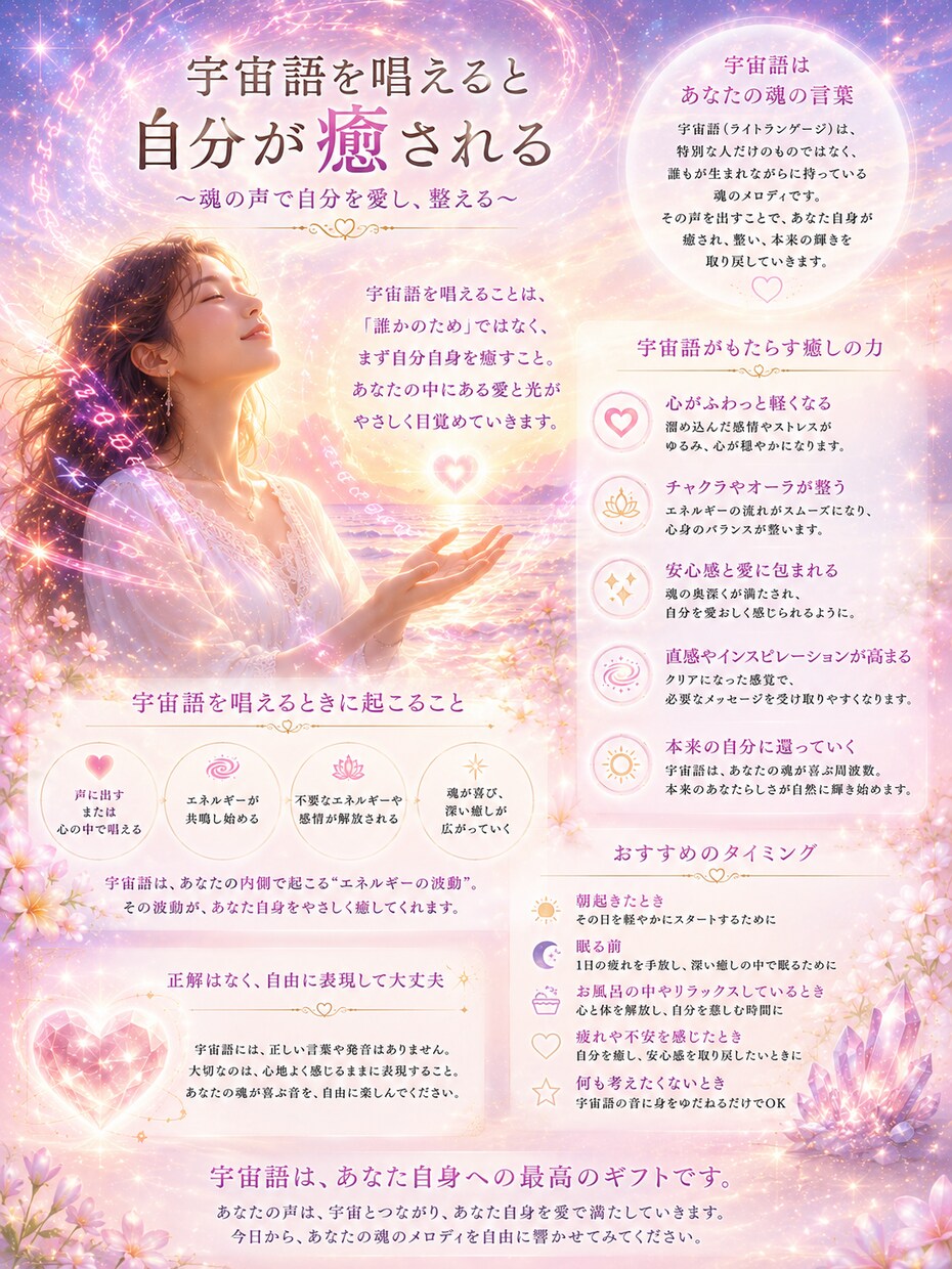 ライトランゲージをもっと身近に・楽しく教えます 宇宙意識を拡大するライトランゲージを唱えて人生をより軽やかに イメージ2