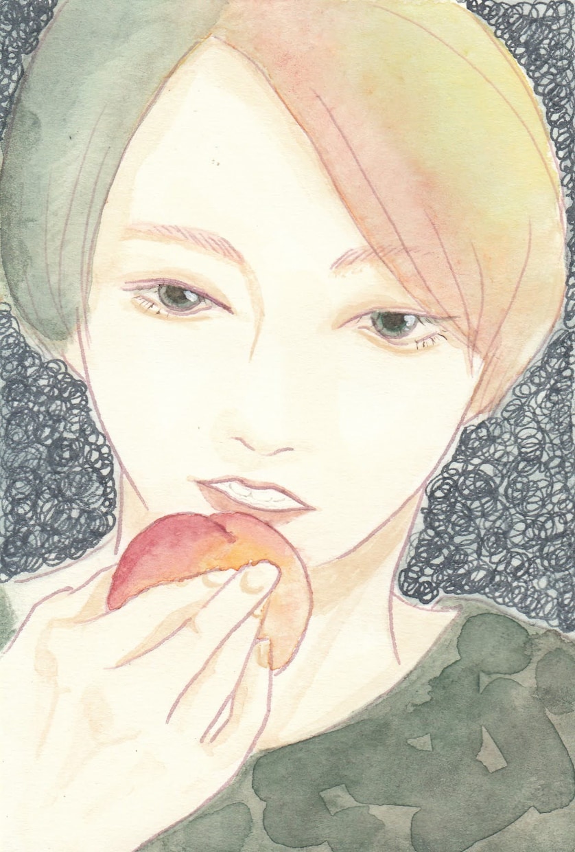 美男女✕食べ物or動物　水彩画イラスト依頼承ります 美男女と、食べ物や動物と絡ませた、特別な水彩画に。 イメージ4