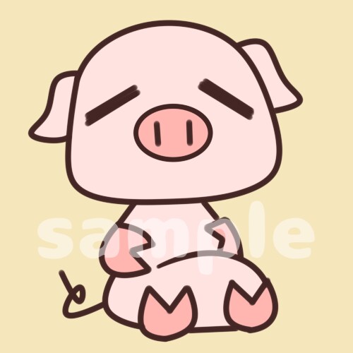 ラフ確認無しで動物のデフォルメイラスト描きます 1時間以内に描ける簡単な動物イラストを描きます。アイコンに♪ イメージ2