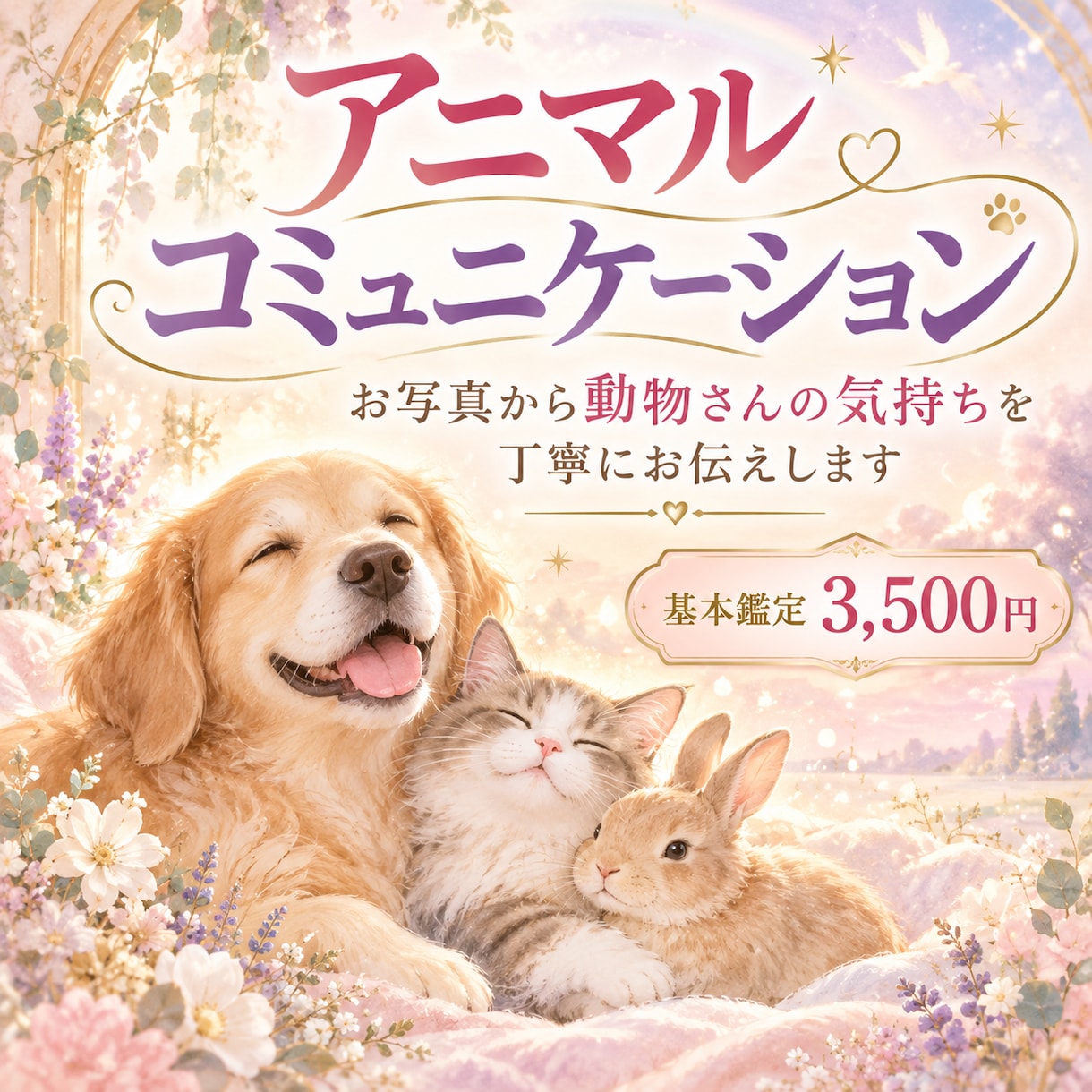 お写真からペットさんの気持ちを丁寧にお伝えします アニマルコミュニケーションで大切な家族の想いを読み取ります イメージ1