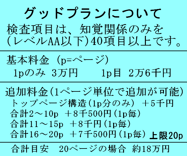 ウェブサイトのアクセシビリティ検査を行います 初めてのお客様は、全プラン半額になります。 イメージ5