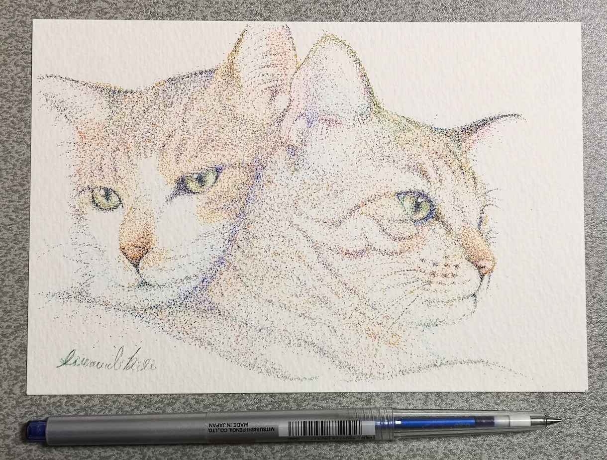 ペットの絵画制作します サイズ15㎝以下でペン画の実物を納品させていただきます。 イメージ5