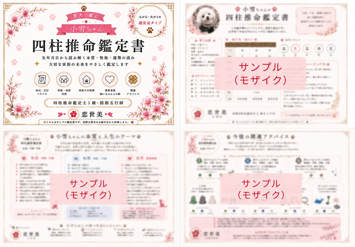 愛犬の性格や才能を四柱推命で鑑定します 大切な愛犬の本質や才能をやさしく読み解きます イメージ4