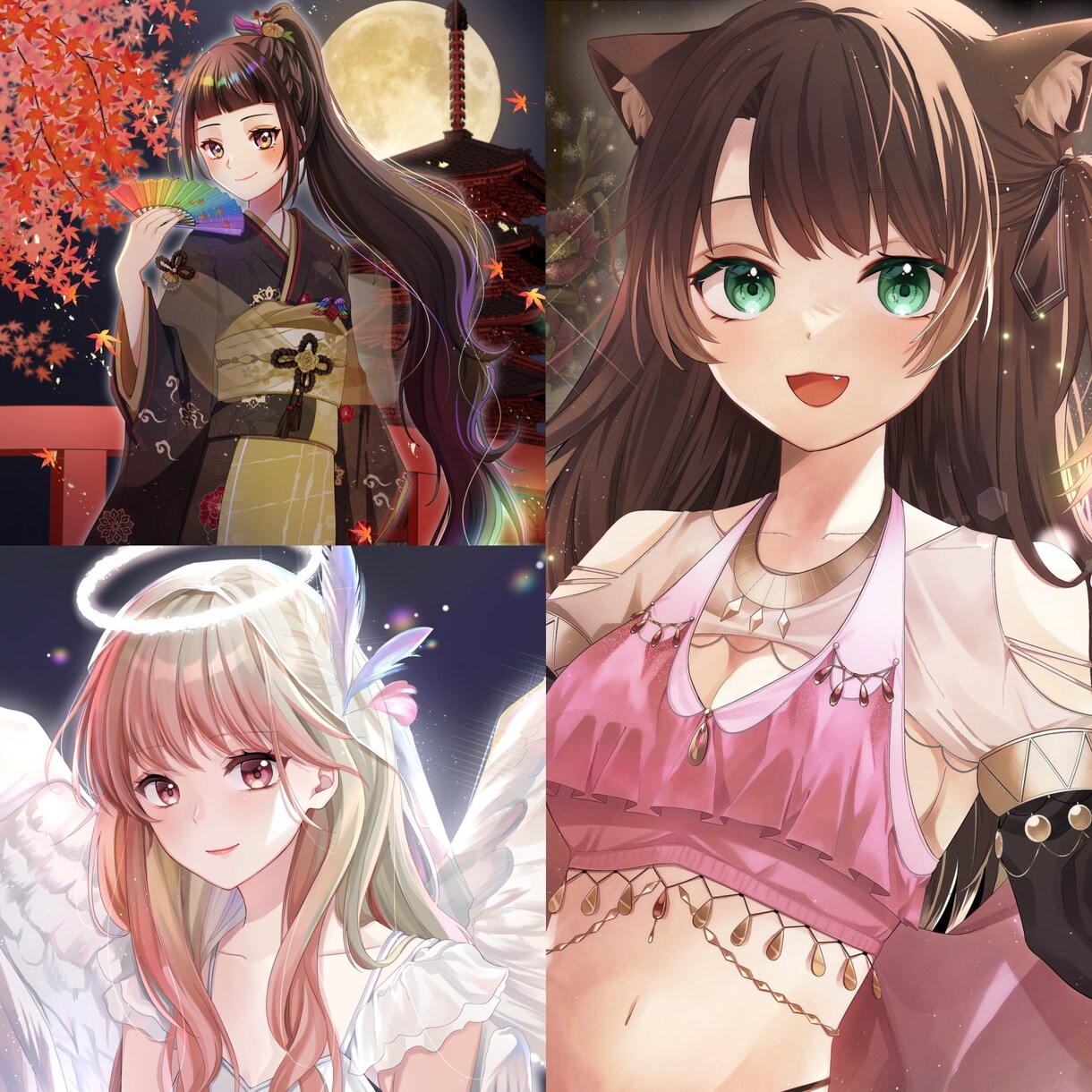バストアップから全身まで立ち絵、1枚絵制作します VTuberさんや歌い手さんの活動や推し活のお手伝いにぜひ！ イメージ3