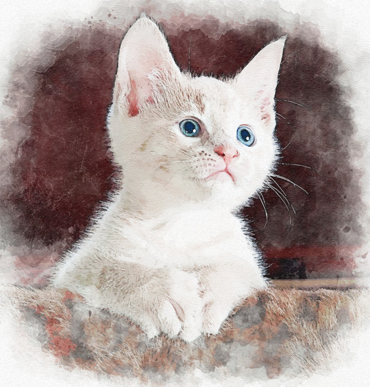ペットの写真を水彩画風のリアルなイラストにします かわいいペットの写真を優しい雰囲気のイラストに イメージ2