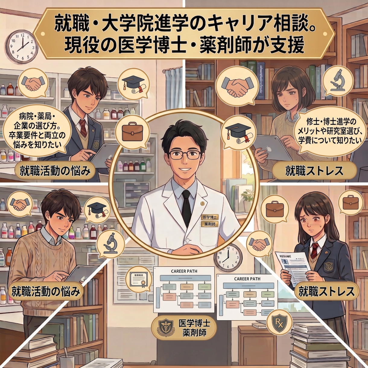 大学病院就職・学位取得について相談のります 社会人大学院生のメリット・デメリット。取得後。 イメージ1