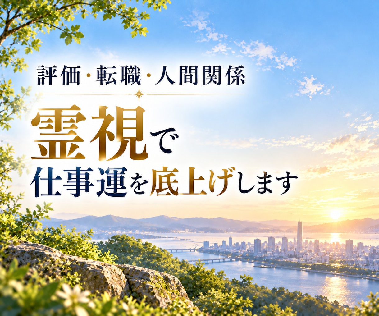 評価・転職・人間関係｜霊視で仕事運を底上げします 頑張りが報われない流れを、霊視とオーラ調整で整えます イメージ1