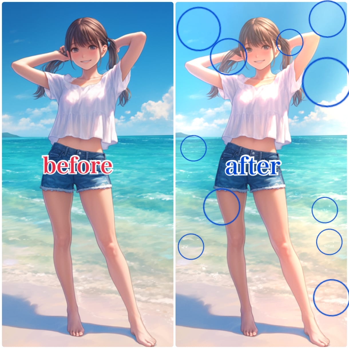 イラストレーターがAI イラストの加筆修正します AIイラストのここが変！もっと映えさせたい！ならお任せ★ イメージ4