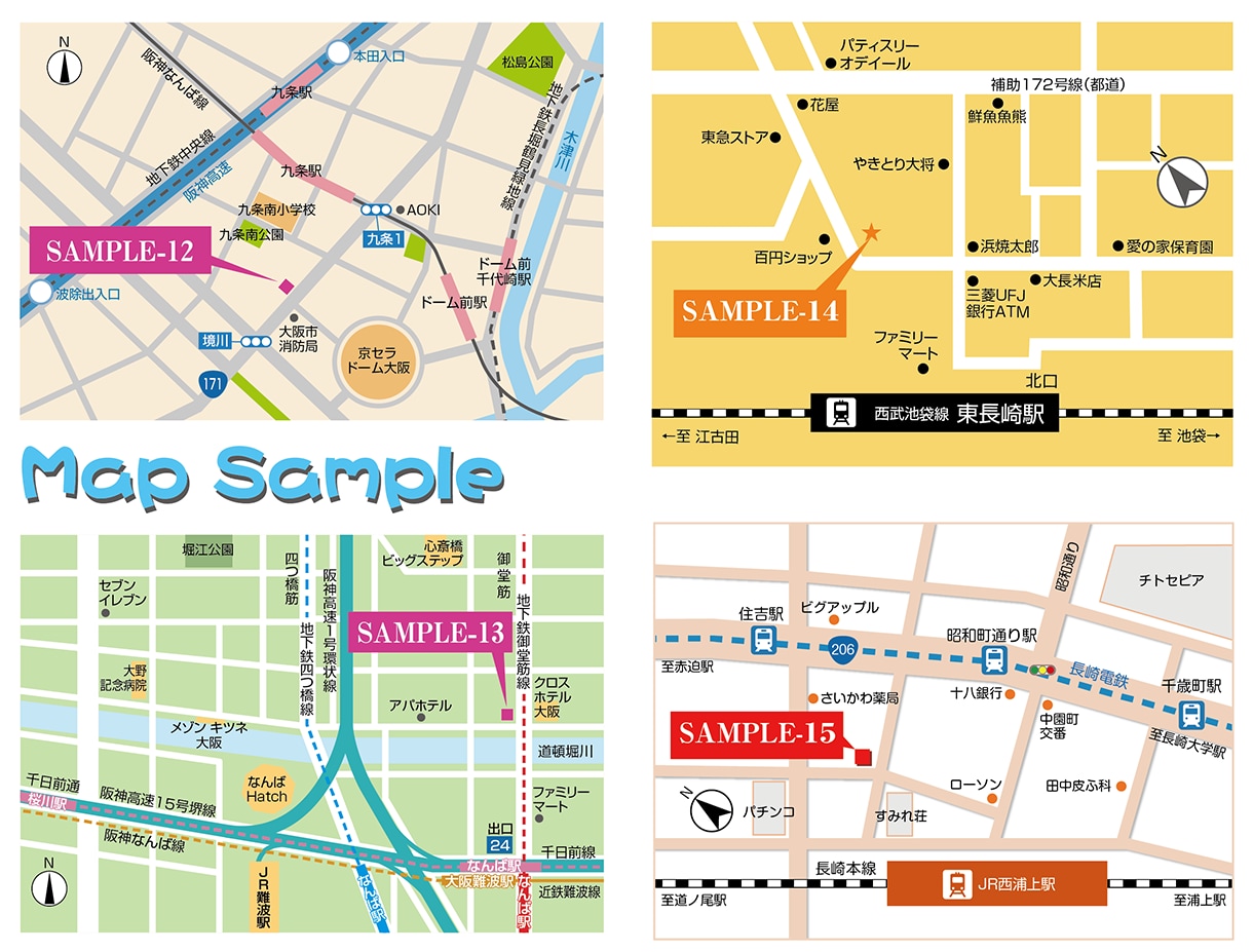 分かりやすく見やすい地図を作成します チラシ・HPに掲載できる簡易的でシンプルな地図を作成します！ イメージ4