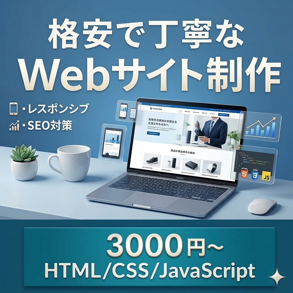HP制作を4月までの特別価格で受け付けます デザインはあるけれどコーディングで困っている方へ イメージ1