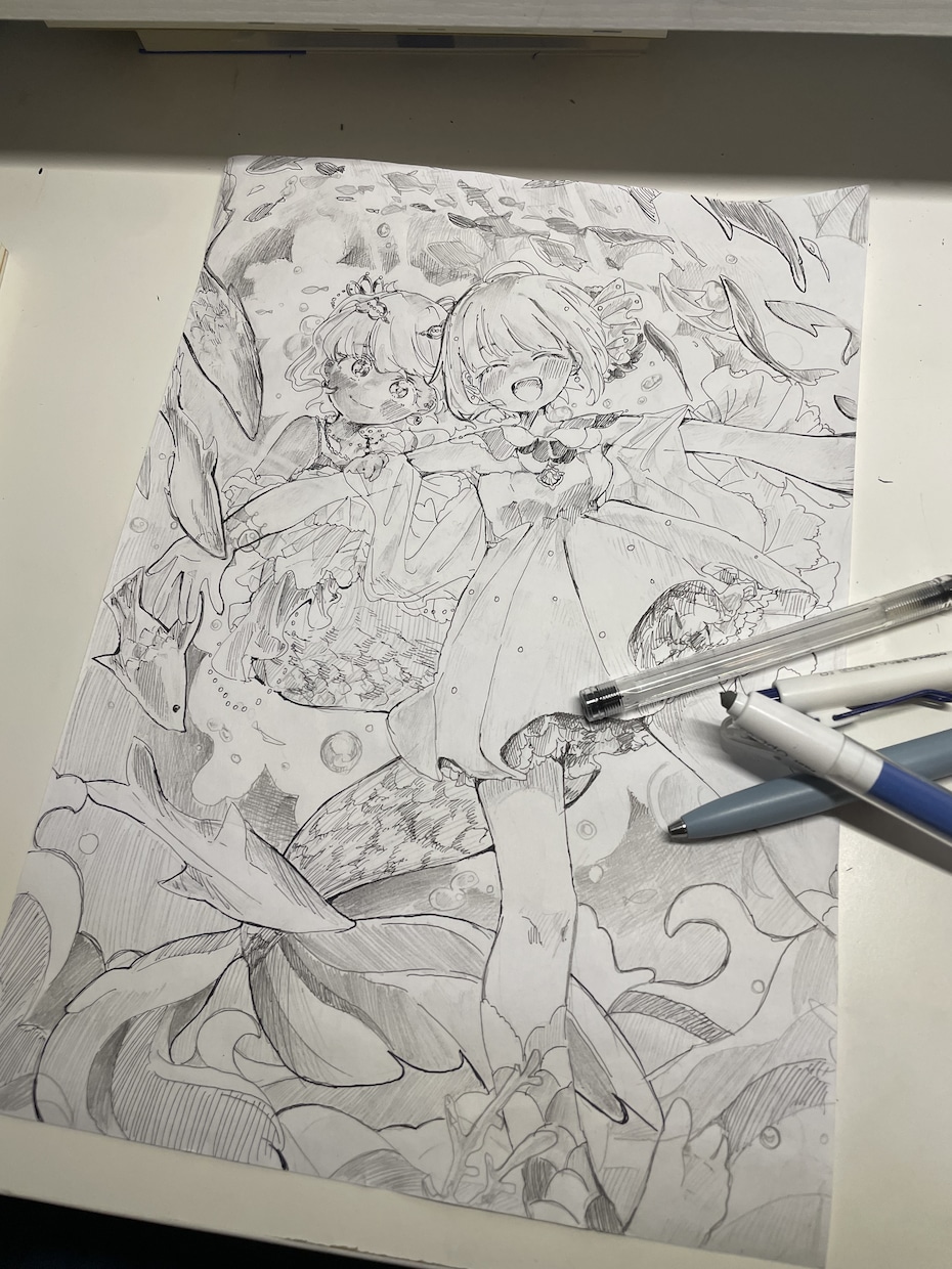 物語を感じるモノクロイラスト描きます 作品の原画が手に入る！モノクロ×アナログの魅力を生かします イメージ5