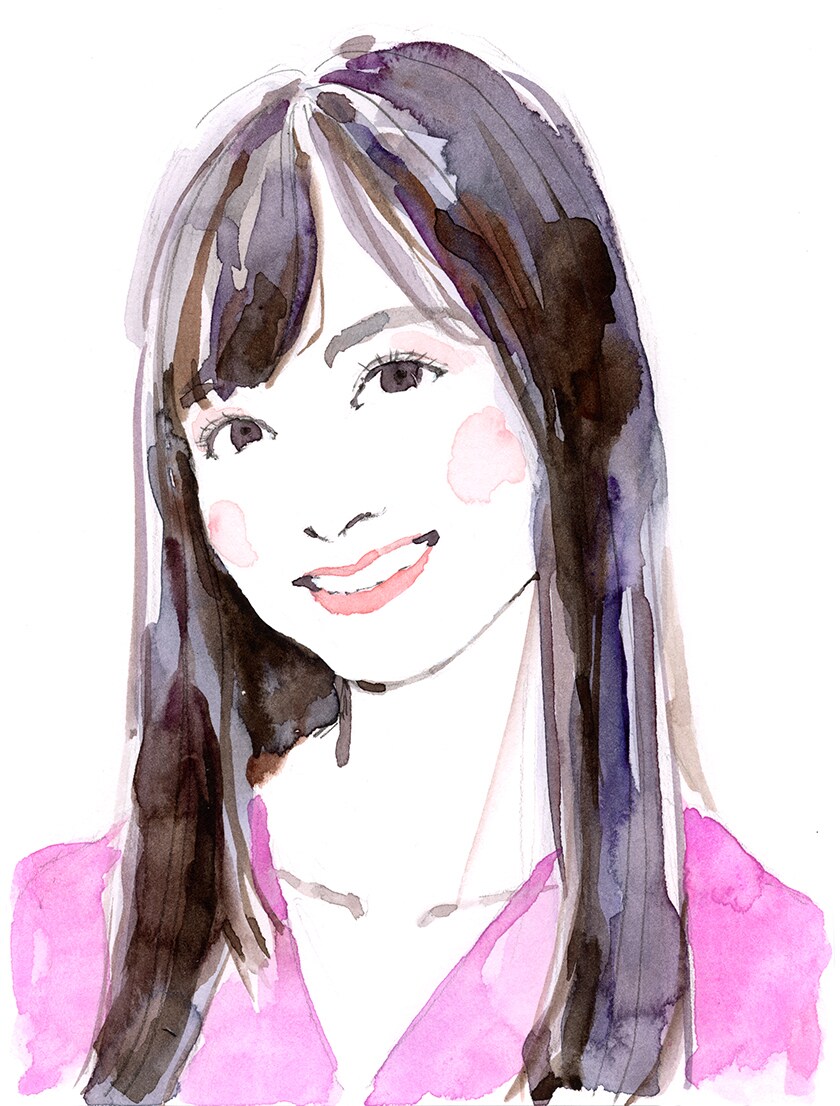 手描き水彩の人物画｜一点ものの原画をお描きします 手描き原画を納品。記念日やプレゼントに！2L判は額縁付 イメージ4