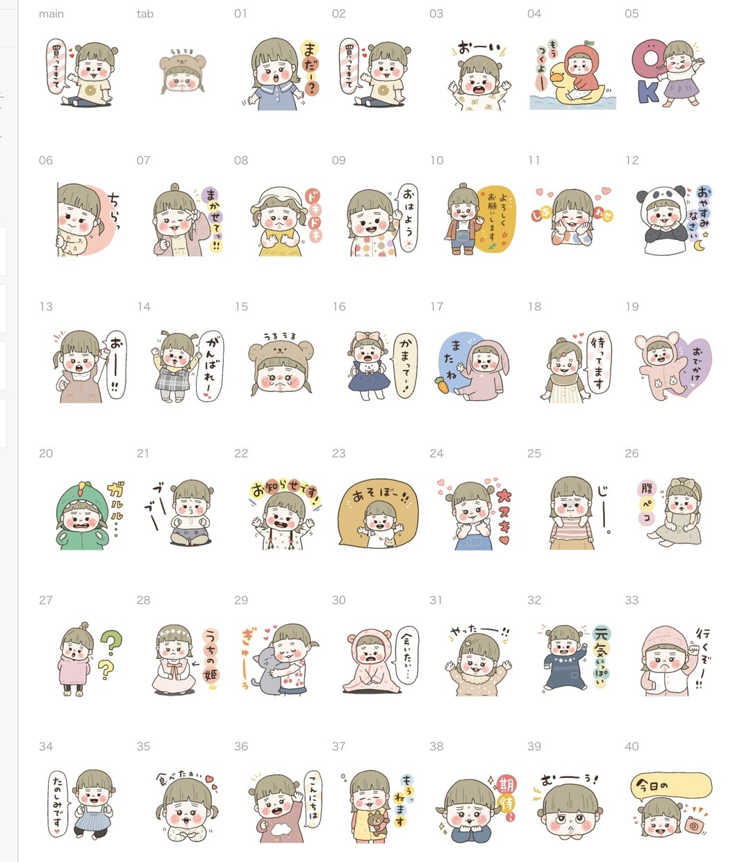 世界に1つの宝物！赤ちゃんLINEスタンプ作ります 8個作成致します！ゆるかわ系のイラストです！ イメージ5