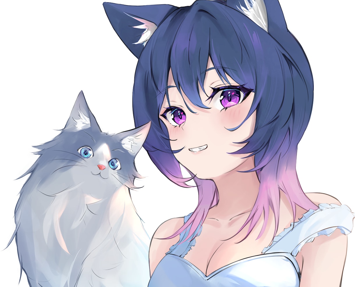 理想のイラストお描きします アイコン・キャラデザ・歌ってみたなどお気軽にご相談下さい イメージ6