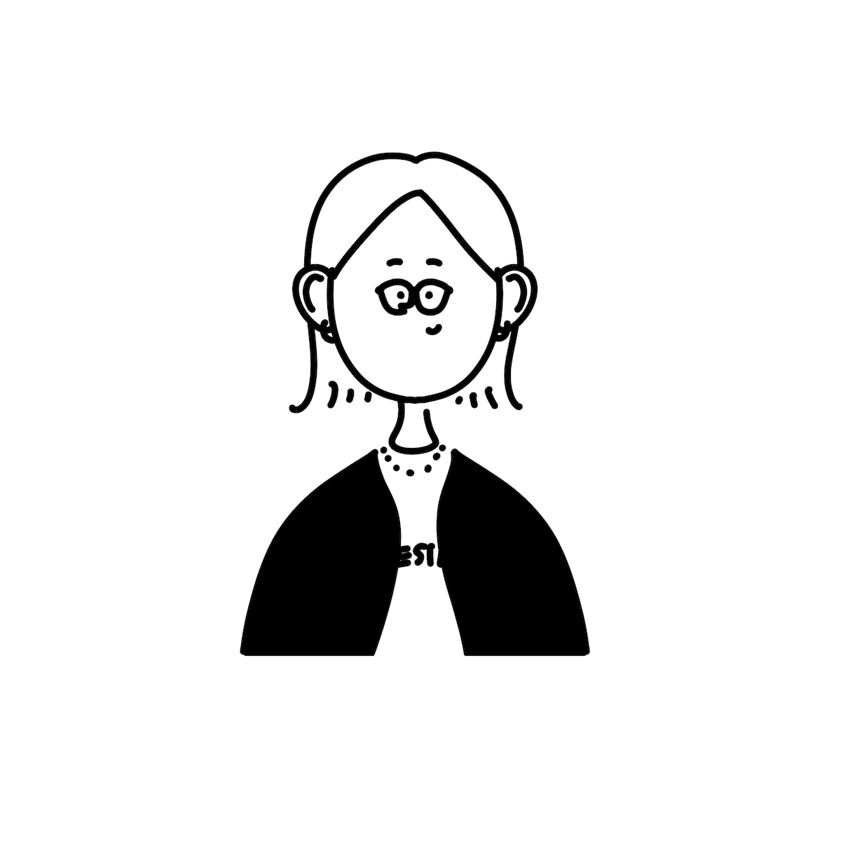 白黒のシンプルなアイコンを提供します 汎用性の高い白黒の人物イラストを破格で提供いたします！ イメージ10