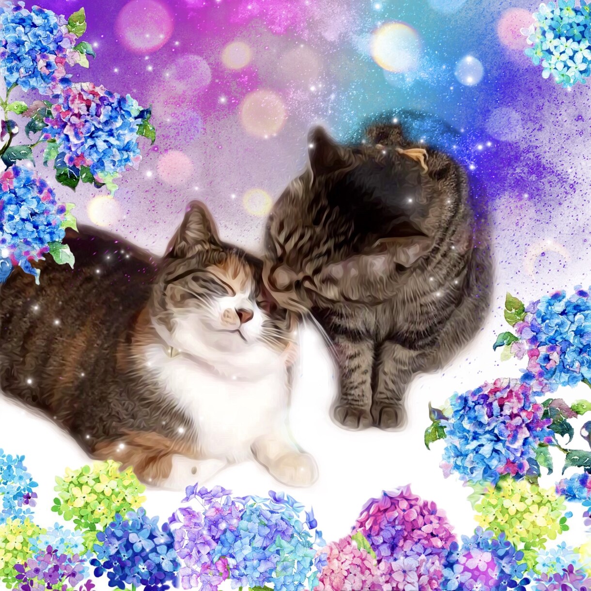 猫ちゃんのお写真から素敵なイラスト作成します オリジナルアートからグッズ化も可能です イメージ7