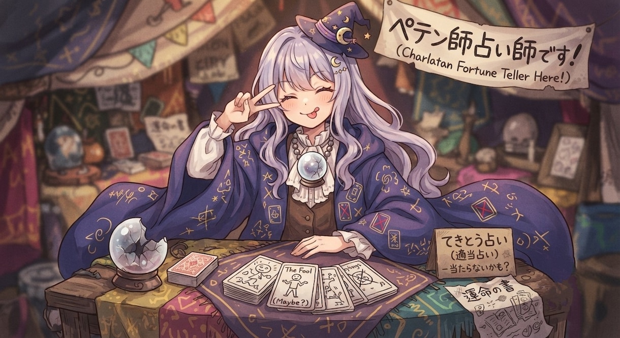ぼったくりで全然当たらない占いします 絶対当たらない適当占い師です！ぺろ イメージ1