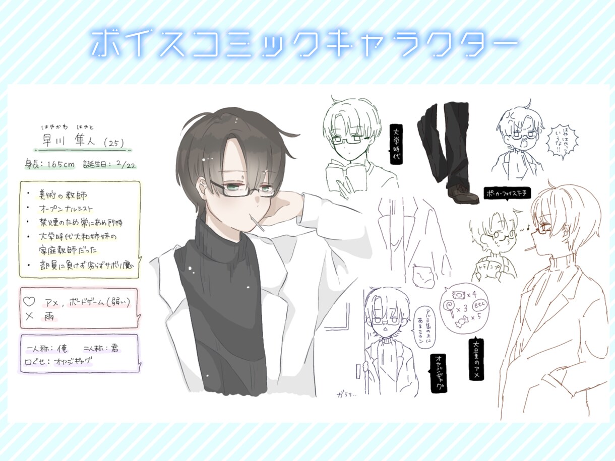最短3日／VTuberやゲーム等のキャラデザします 男性、人外キャラも可能！VTuber様、自作ゲームなどに。 イメージ4