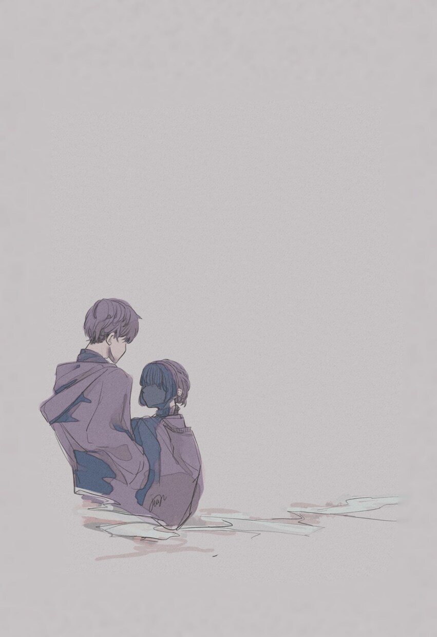 SNSのアイコンを中心にカップルイラストを作ります 線画風カップルイラストを手に入れましょう。 イメージ3