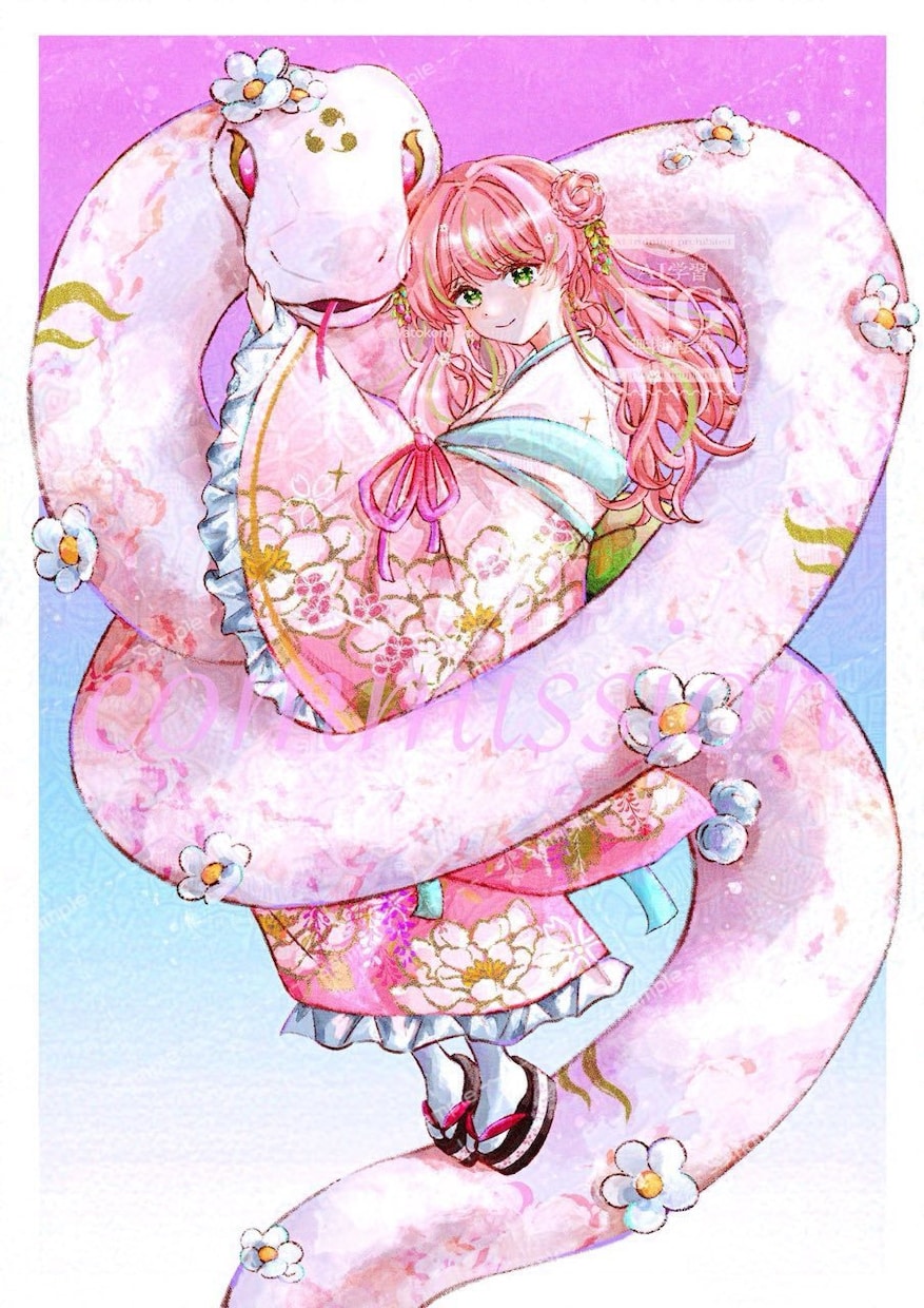 物語や世界観のある、一枚絵お描きします 和風で儚いイラストが得意です。商用利用ok イメージ5