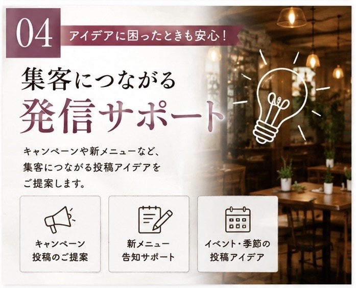 お店の“食べたい”をSNSにします 料理の魅力を言葉と投稿に変えて、来店したくなる発信をします イメージ5