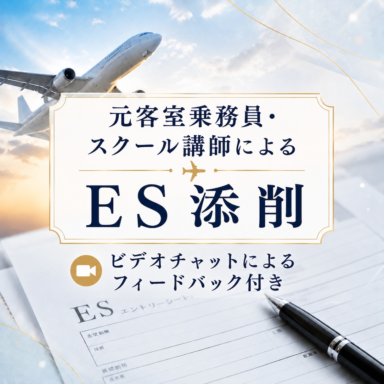 客室乗務員・グランドスタッフのESを添削します 元国内大手航空会社CA・スクール講師が丁寧にサポートします イメージ1