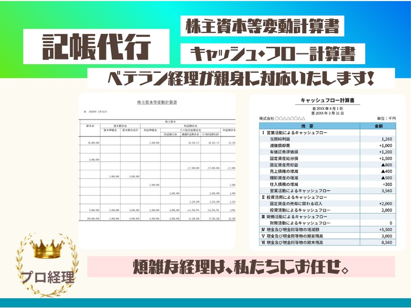 経理の悩み事、丸投げOK！法人様の記帳をいたします 記帳の最適化が、決算の効率化へ。あなたは本業に集中！ イメージ3